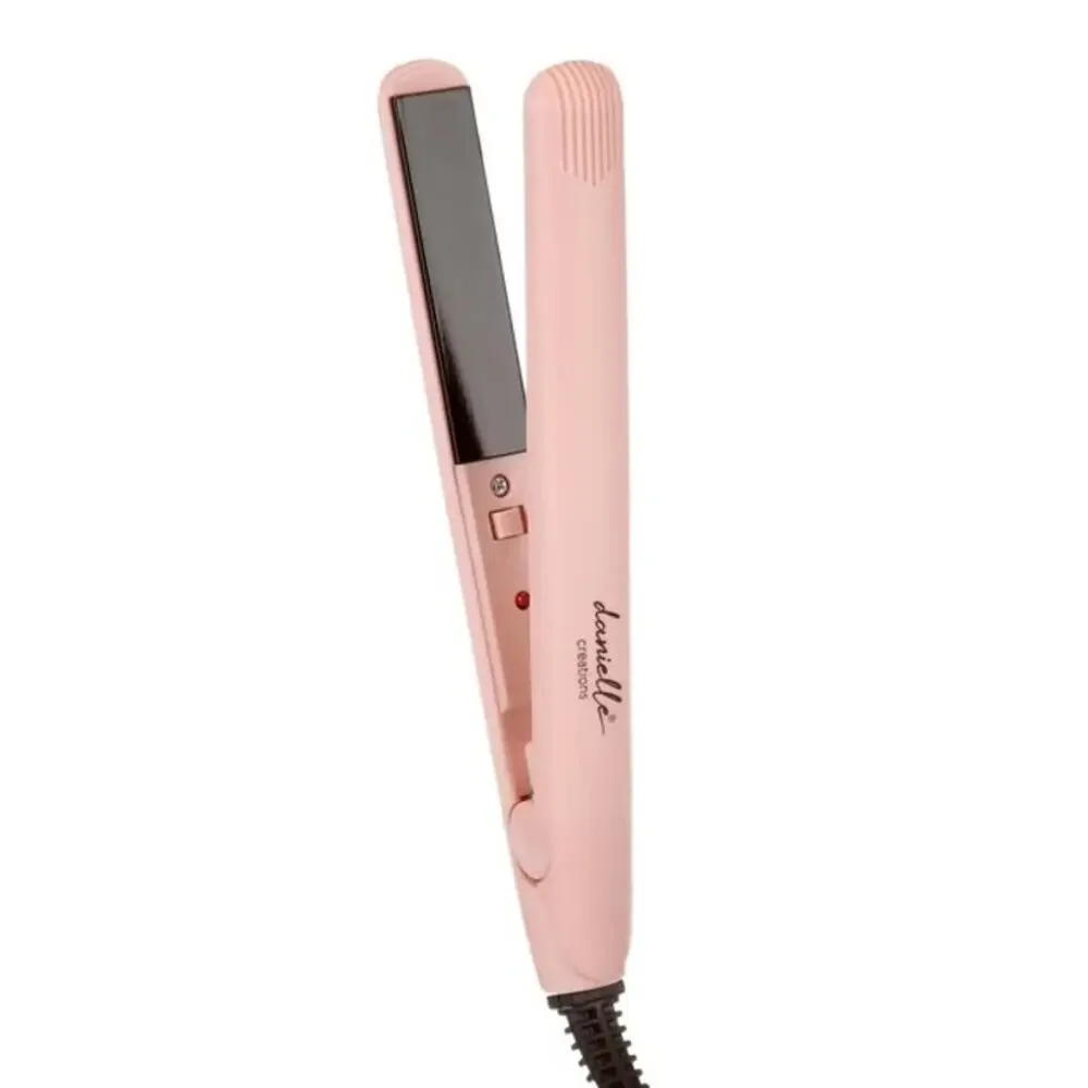 Danielle Creations Mini Flat Iron Blush Pink New Hair Style Plancha Travel